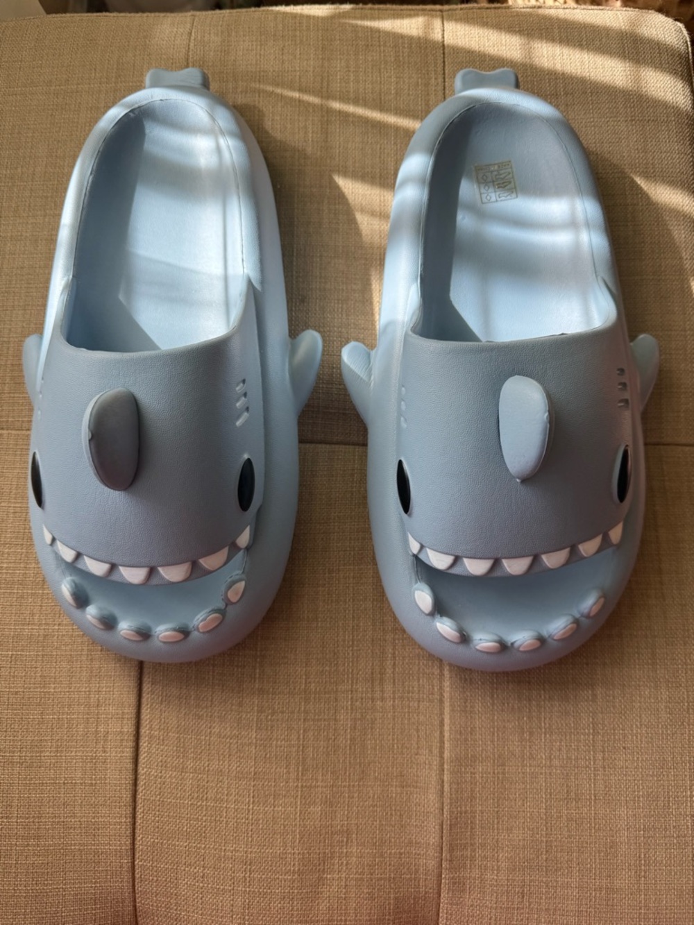 Shark Novelty Slip-On Clogs in Light Gray